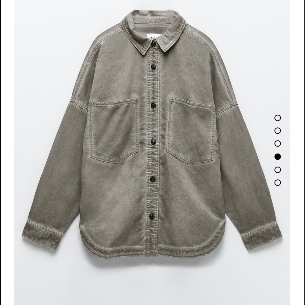 Zara washed effect overshirt